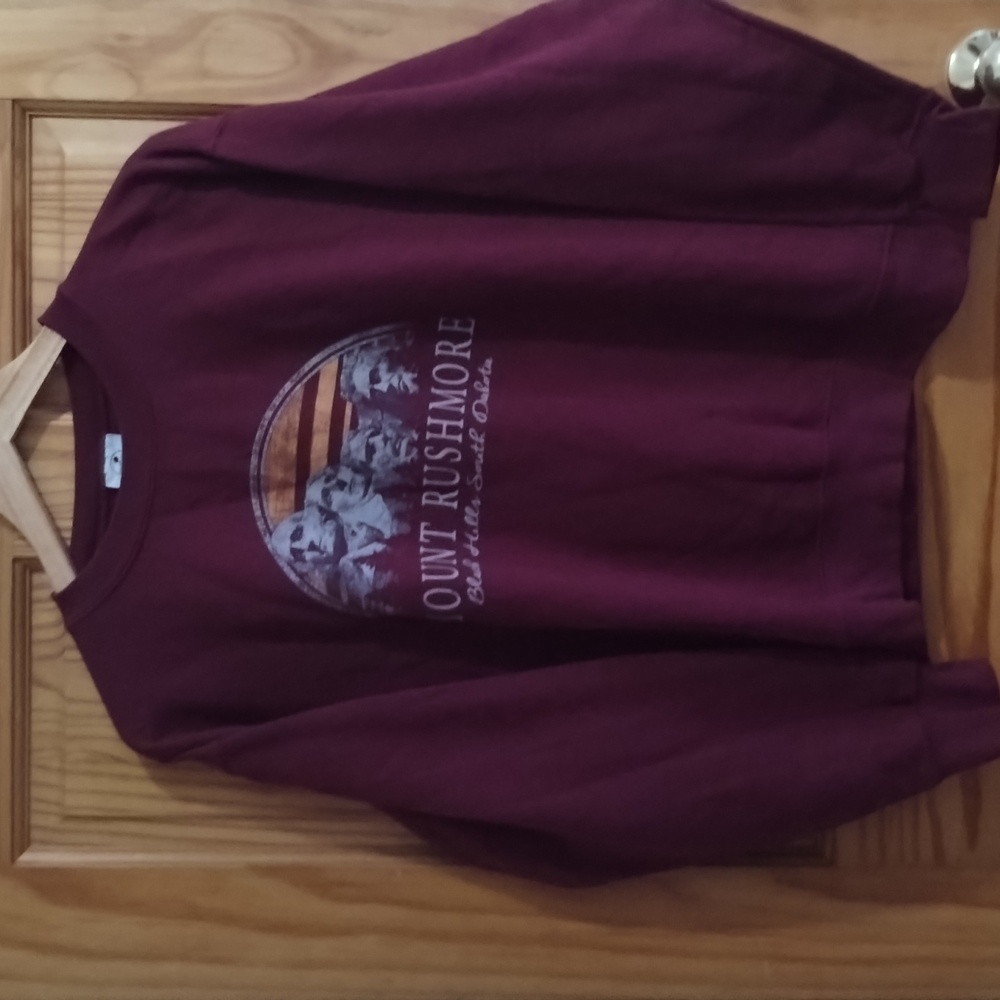 Mount Rushmore Burgundy Crewneck Sweater